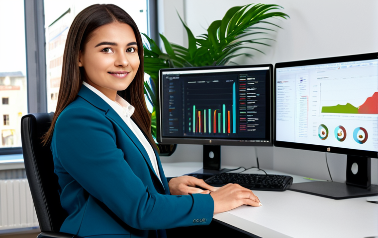 Digital Marketing Professional**

A confident digital marketing professional, fully clothed in a stylish yet modest business casual outfit, working at a bright, modern desk with multiple monitors displaying analytics dashboards. Her office is filled with plants and natural light, creating a positive and productive atmosphere. Appropriate attire, professional environment, safe for work, perfect anatomy, correct proportions, natural pose, well-formed hands, proper finger count, natural body proportions, professional photography, high quality.

**