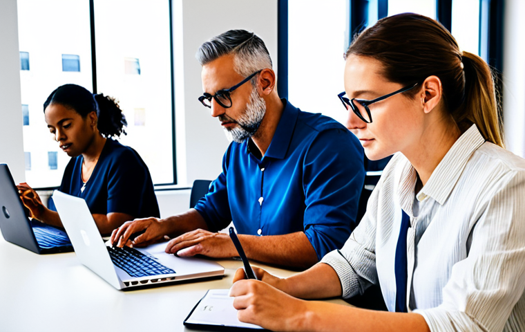 소통과 협업을 위한 디지털 플랫폼 활용법 - **Professional Videoconference:** A businesswoman in a modest business suit participates in a Zoom m...